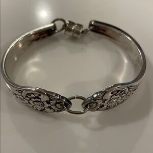 Vintage Silverware Spoon bracelet.1950s